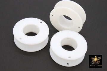 Empty White Small Jewelry Chain Spool Bobbin Tool Help